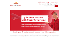 Desktop Screenshot of buyairlinemiles.com